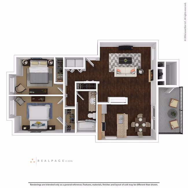 Two Bedroom One Bath 422 floor plan